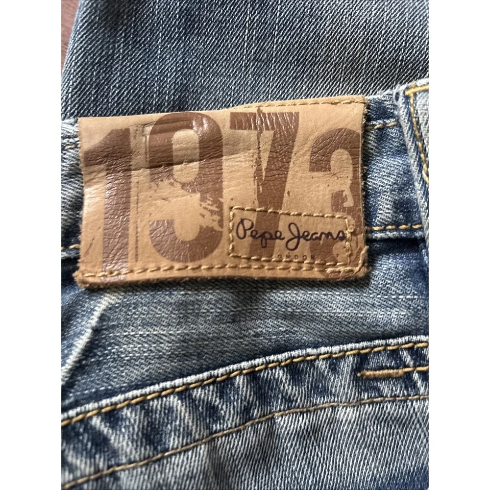 Men's Pepe Jeans London Comfort relaxed straight leg blue jeans size 40x30